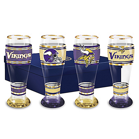 Minnesota Vikings Four-Piece Pilsner Glass Set