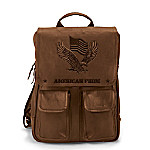 Buy American Pride Genuine Leather Backpack With Embossed Eagle
