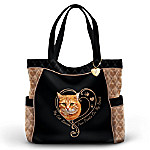 Buy Paw Prints On My Heart Cat Women's Quilted Tote Bag