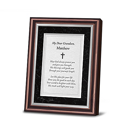 Religious Framed Poem Personalized With Grandson’s Name