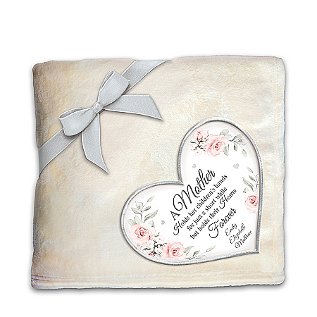 Plush Blanket Personalized With Children’s Names For Mom