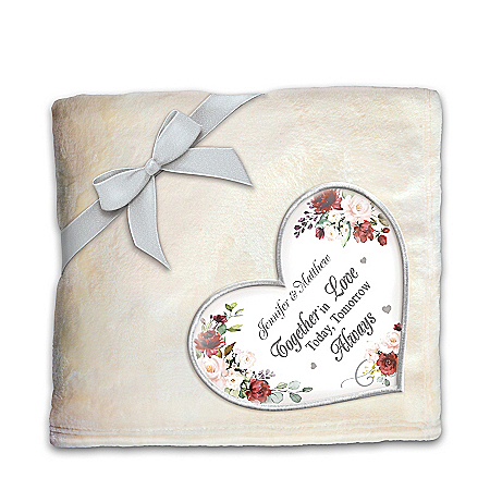 Love Plush Blanket Personalized With 2 Names