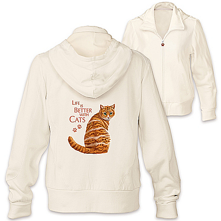 Life Is Better With Cats Hoodie: Choose Your Cat Portrait