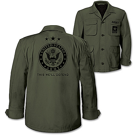 U.S. Army Men’s Olive Lightweight Twill Field Jacket