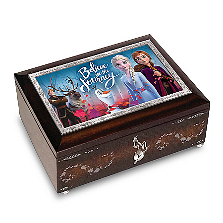 Disney FROZEN 2 Mahogany-Finished Heirloom Music Box