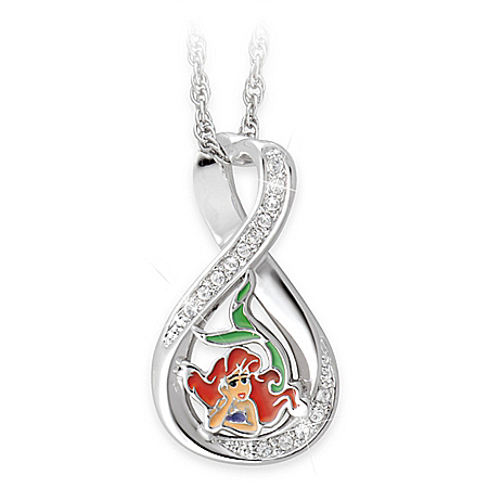 Disney’s Ariel Infinity Necklace With Crystals