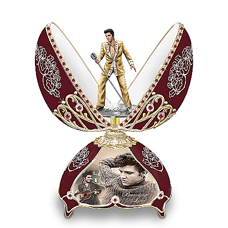 Elvis In Concert Peter Carl Faberge-Style Egg Music Box
