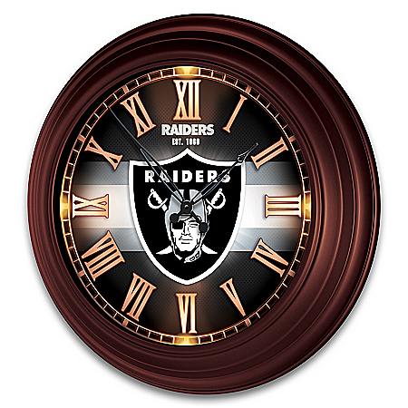 Las Vegas Raiders Outdoor Illuminated NFL Atomic Wall Clock