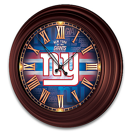 New York Giants Illuminated Atomic Wall Clock