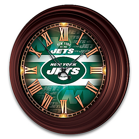 New York Jets Illuminated Atomic Wall Clock