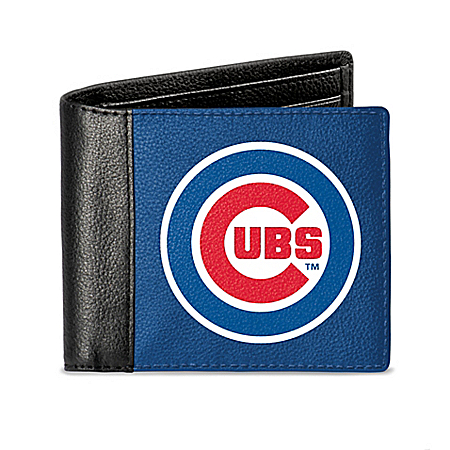 Chicago Cubs Men’s RFID Blocking Leather Wallet