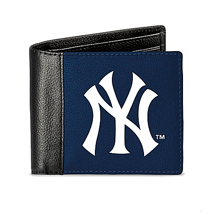 New York Yankees Men’s RFID Blocking Leather Wallet