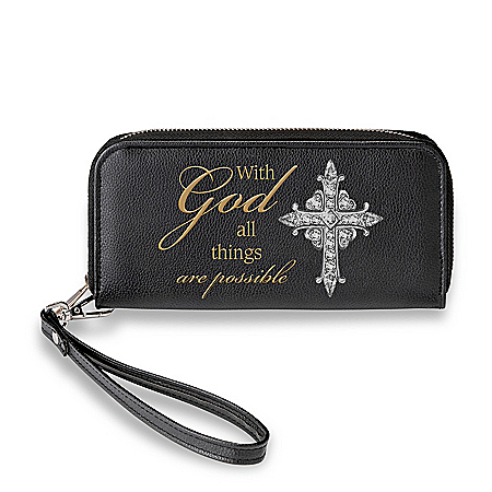 All Things Are Possible Women’s Religious Clutch Wallet