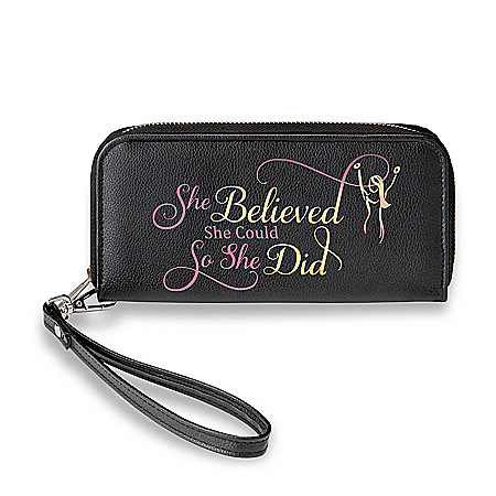 She Believed She Could Inspirational Women’s Clutch Wallet