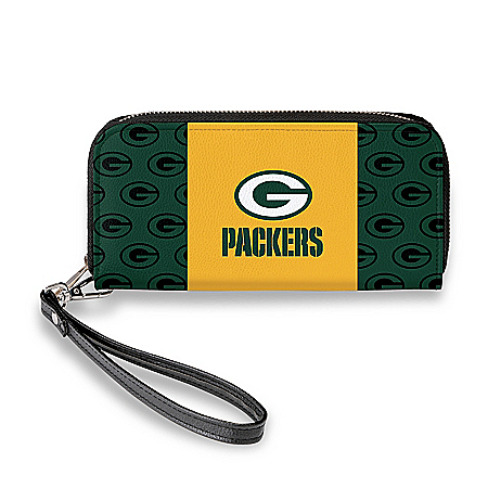 Green Bay Packers Women’s Faux Leather Clutch Wallet