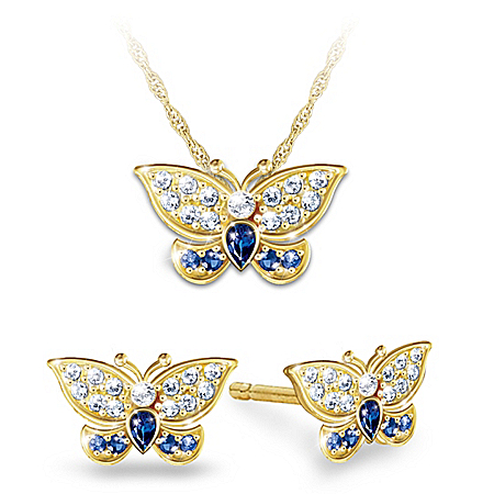 Royal-Inspired Butterfly Diamonesk Jewelry Set