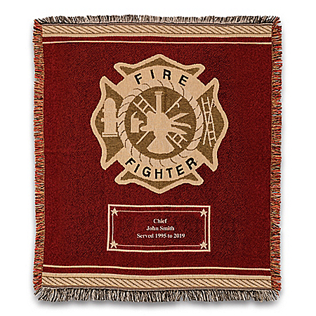 Firefighter Hero’s Tribute Personalized Throw Blanket