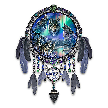 James Meger Wolf Art Wall Decor With Color-Changing Lights
