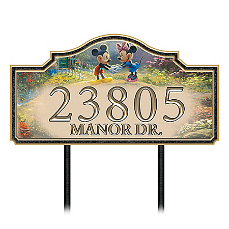 Disney Thomas Kinkade Our Loving Home Personalized Address Sign