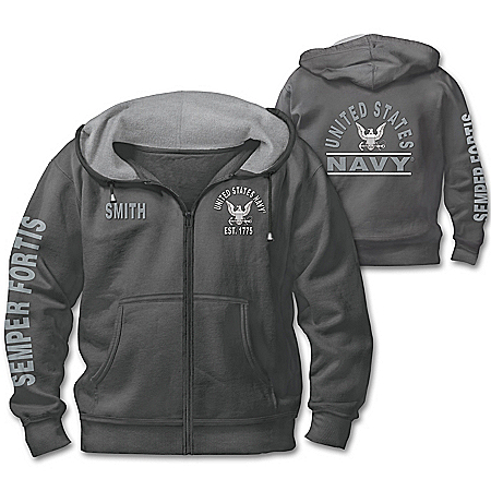 Ready At The Reveille Navy Personalized Men’s Hoodie