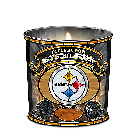 Pittsburgh Steelers Stained-Glass Candleholder