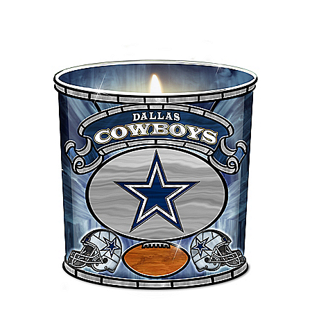 Dallas Cowboys Stained-Glass Candleholder