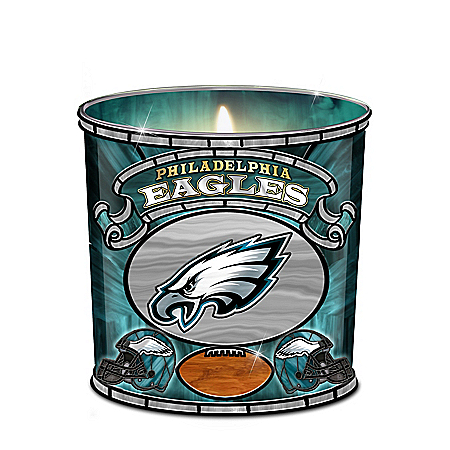 Philadelphia Eagles Stained-Glass Candleholder