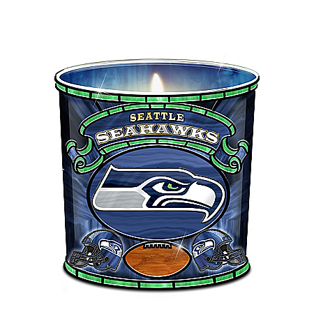 Seattle Seahawks Stained-Glass Candleholder
