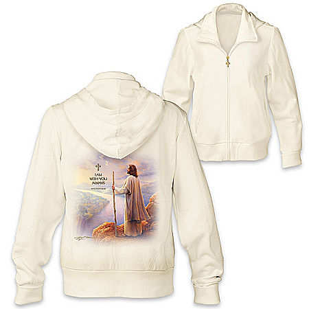 I Am With You Always Women’s Hoodie With Greg Olsen Artwork