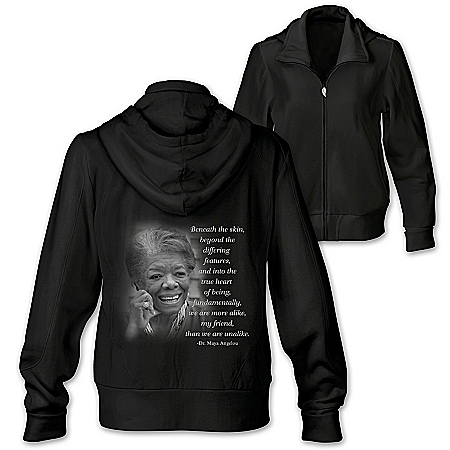 Maya Angelou Women’s Hoodie Featuring An Embroidered Quote