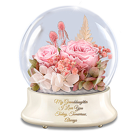 Rotating Lighted Musical Rose Centerpiece For Granddaughter