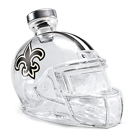 New Orleans Saints Glass Helmet Decanter