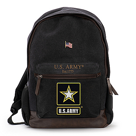 U.S. Army Canvas Backpack With Free American Flag Pin