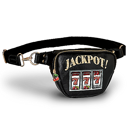 Jackpot Faux Leather Belt Bag With Cherry Zipper Pull