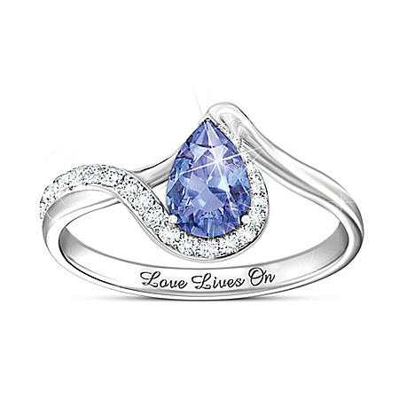 Remember The Love Tanzanite And White Topaz Ring