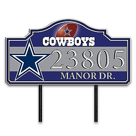 Dallas Cowboys Personalized Outdoor Address Sign