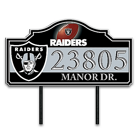 Las Vegas Raiders Personalized Outdoor Address Sign