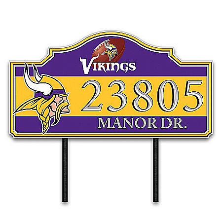 Minnesota Vikings Personalized Outdoor Address Sign