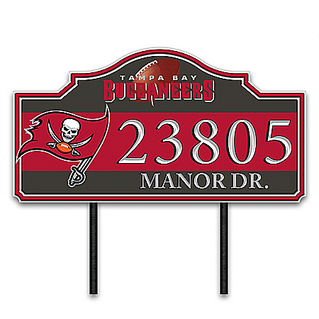 Tampa Bay Buccaneers Personalized Outdoor Address Sign