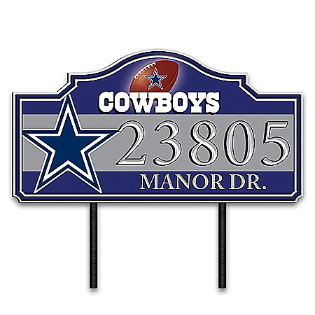 NFL Personalized Outdoor Address Sign Featuring Team Logo & Colors