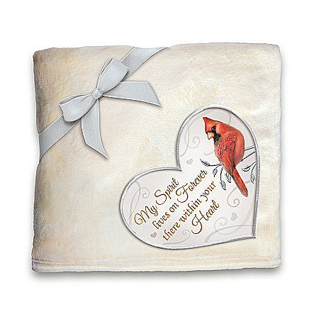 Remembrance Plush Throw Blanket With Cardinal Artwork