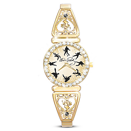Rockin’ Elvis Presley Rotating Watch With White Crystals