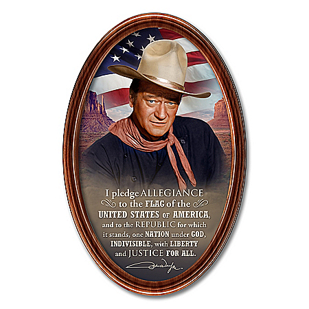 John Wayne The Pledge Of Allegiance Collector Plate