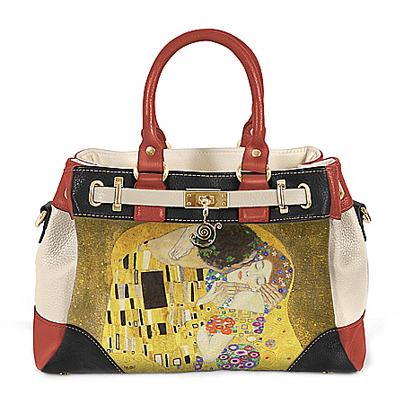 Gustav Klimt The Kiss Handbag With Spiral Charm