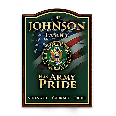 U.S. Army Welcome Sign Personalized With Family Name
