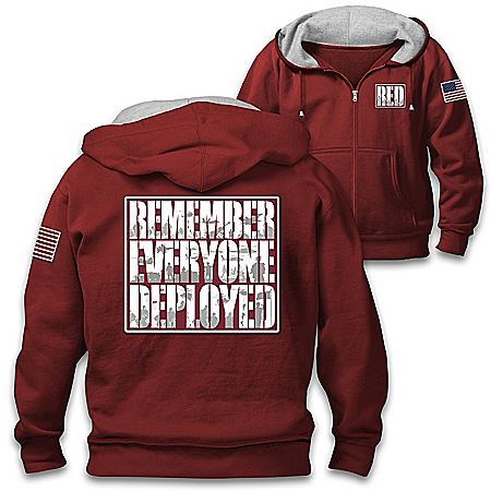 Remember Everyone Deployed Cotton-Blend Knit Hoodie