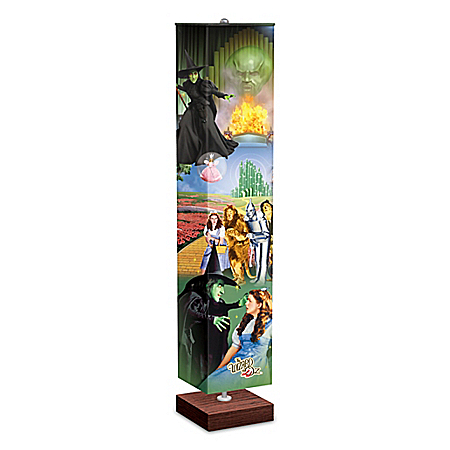 THE WIZARD OF OZ Floor Lamp With Art On 4-Sided Fabric Shade