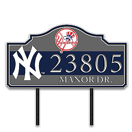 New York Yankees Personalized Outdoor Address Sign