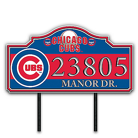 Chicago Cubs Personalized Outdoor Address Sign