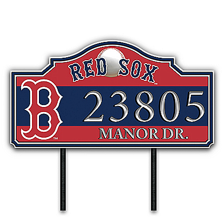 Boston Red Sox Personalized Outdoor Address Sign